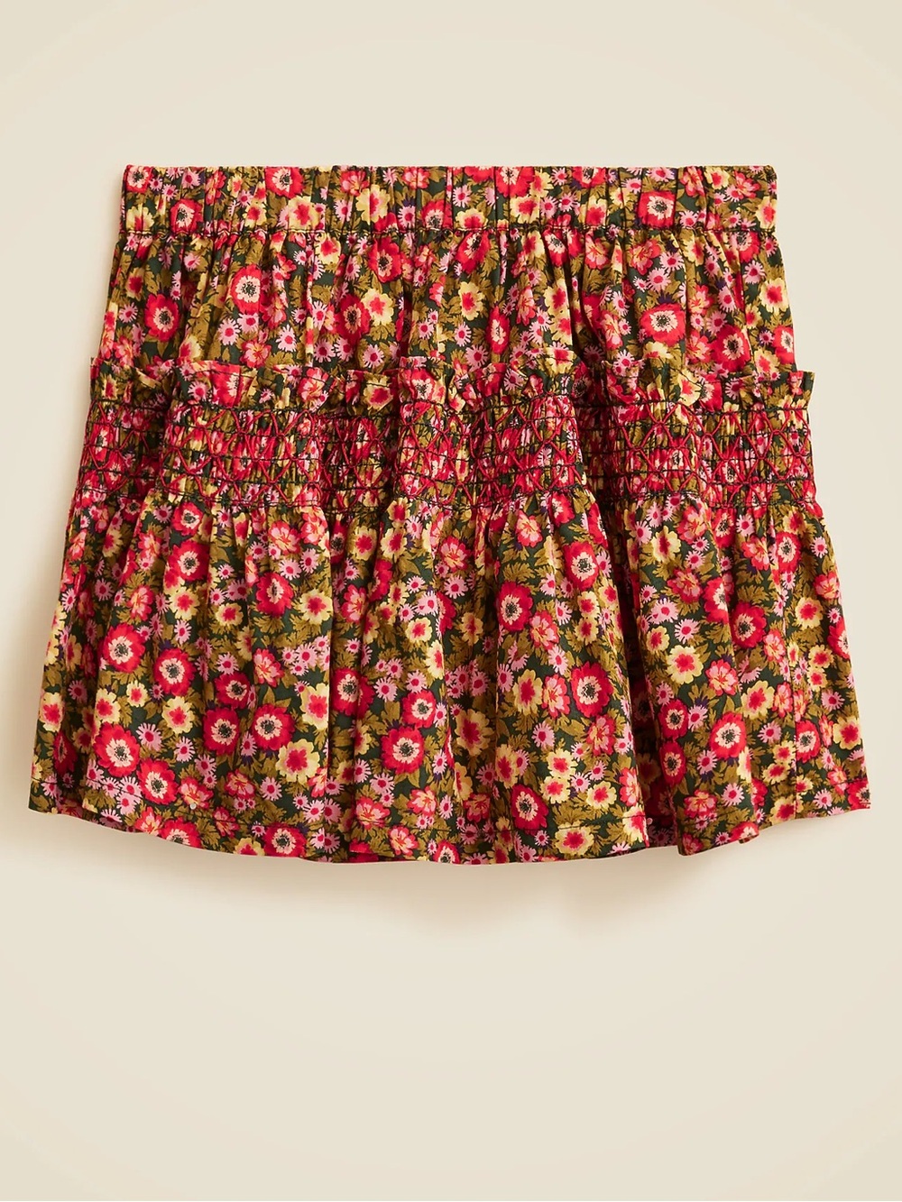 Crewcuts Girls' smocked skirt in floral print